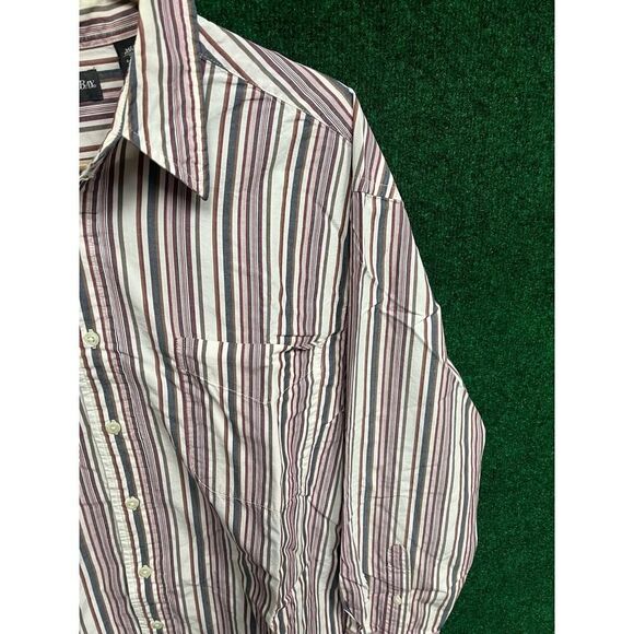 Vtg St. John's Bay Casual Button Up Shirt Mens M Striped 90s Grunge - Picture 4 of 10